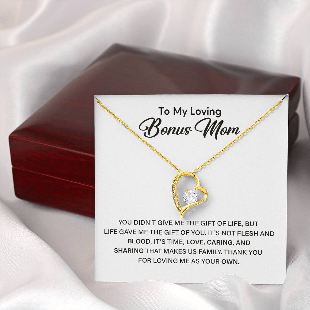 Bonus Mom Necklace – Gift of You Message Card from Daughter