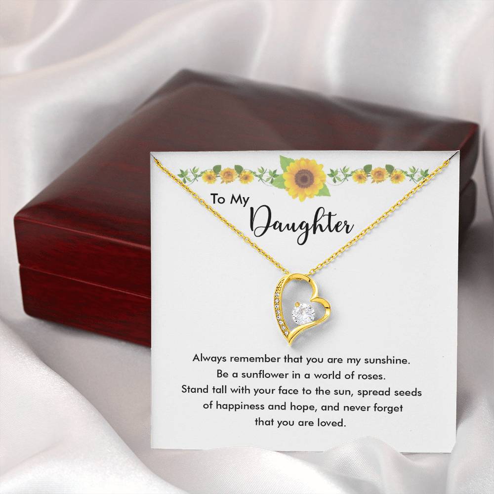 To My Daughter Necklace Gift – You Are My Sunshine Jewelry Box