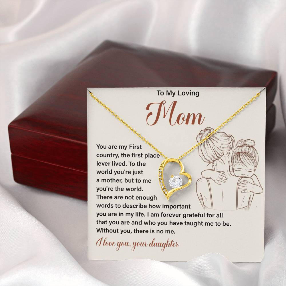 Gift for Loving Mom from Daughter with Message Card