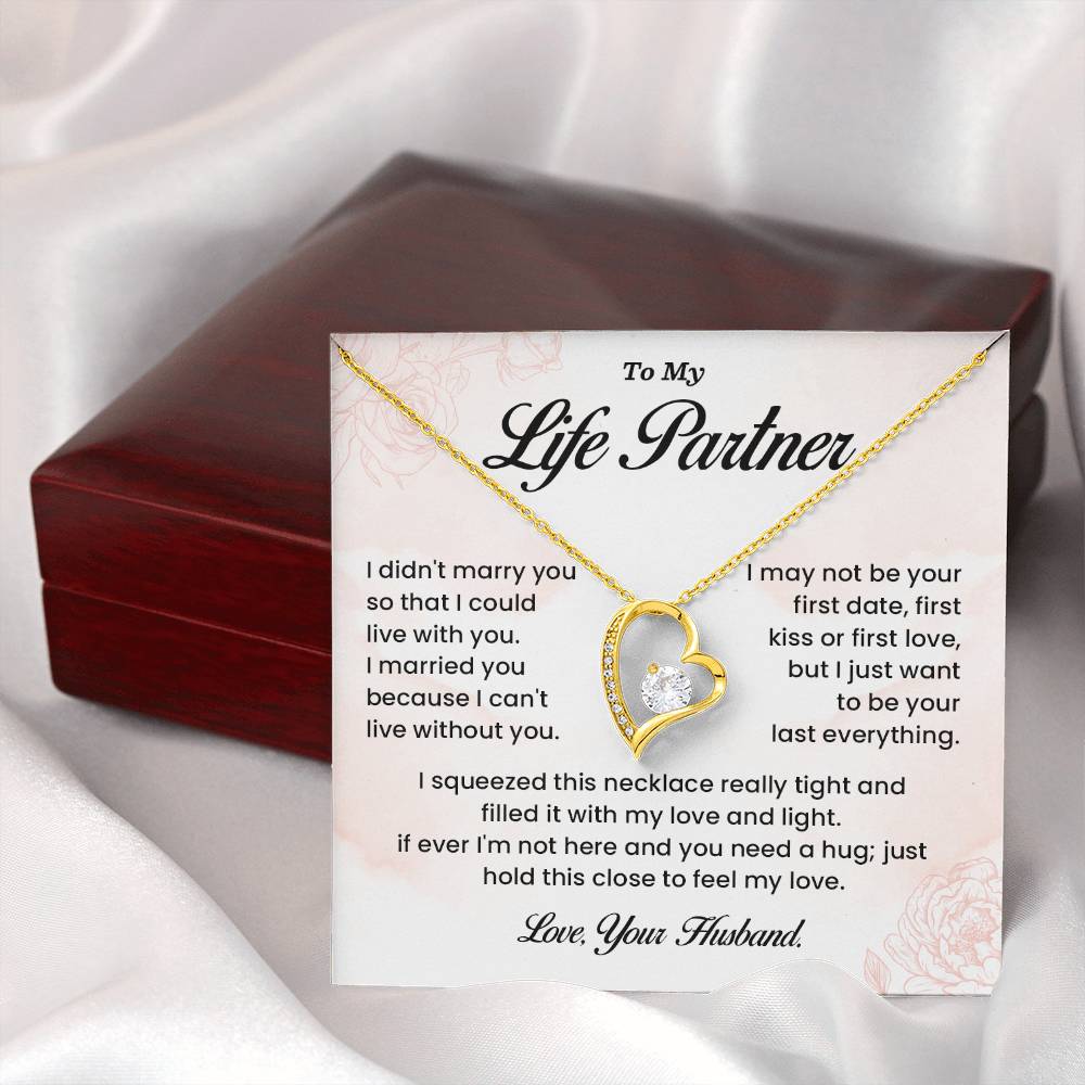 Life Partner Necklace Gift from Husband – Gift Box