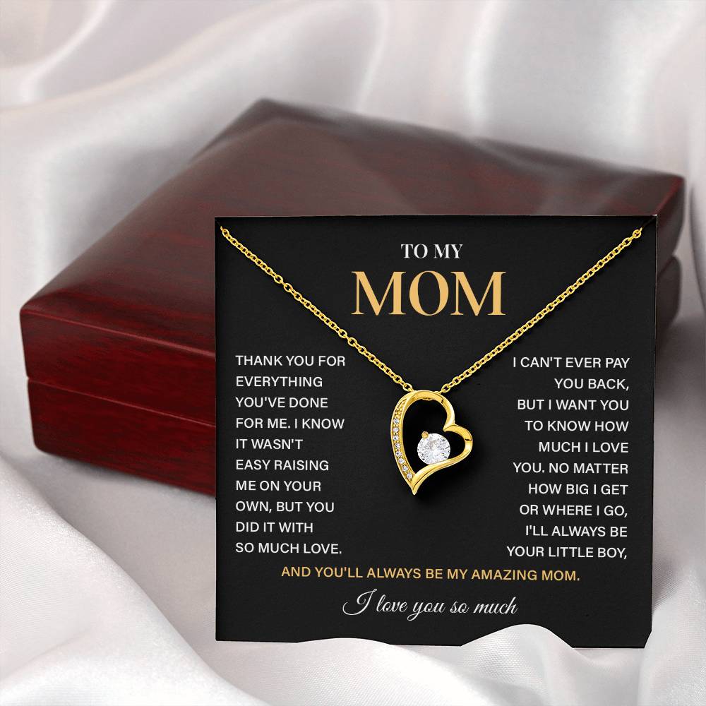 Necklace Gift For Mom From Children With Heartfelt Note