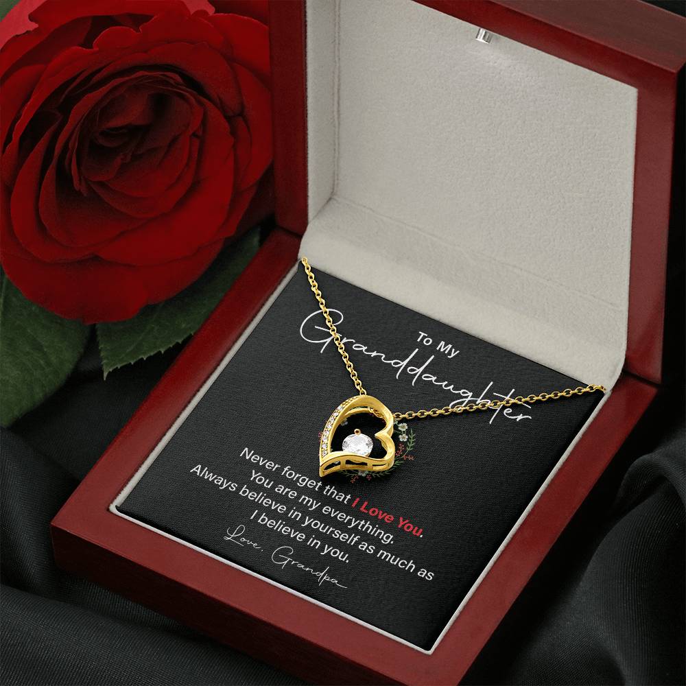 Granddaughter Necklace Gift from Grandpa – Love Message