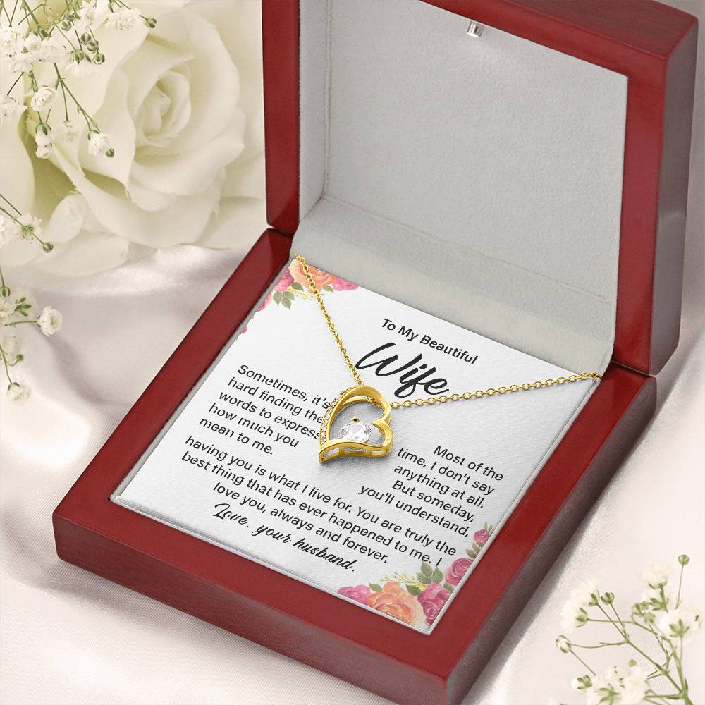 Gift for Wife from Husband with Romantic Floral Card