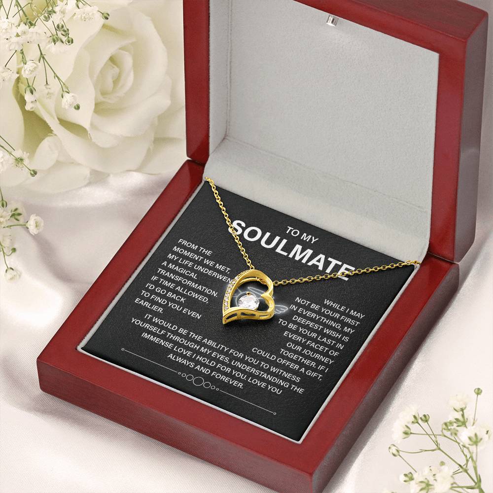 To My Soulmate Necklace – Deep Love Keepsake Gift for Wife Or Girlfriend