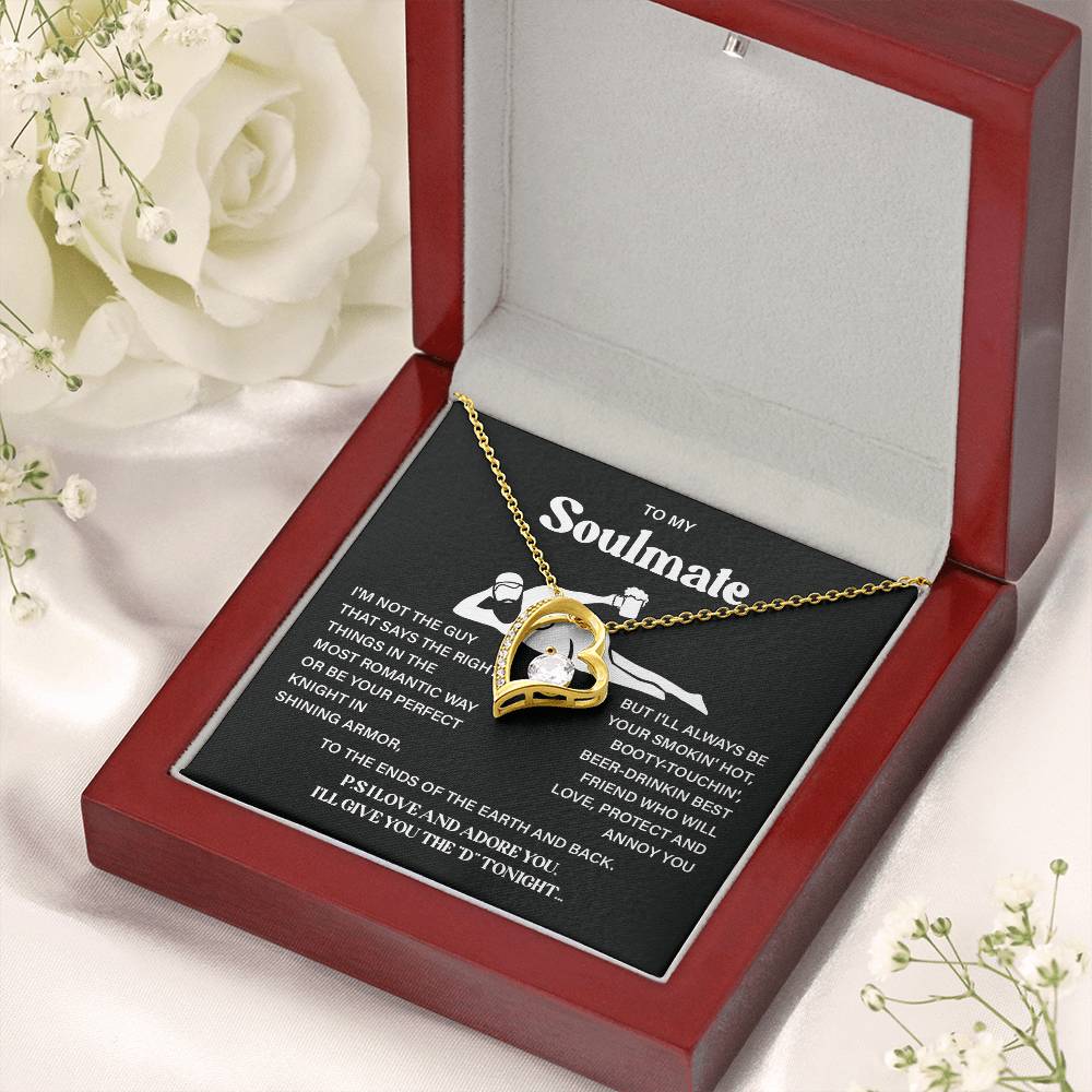 Funny Soulmate Necklace Gift – Message Card & Box