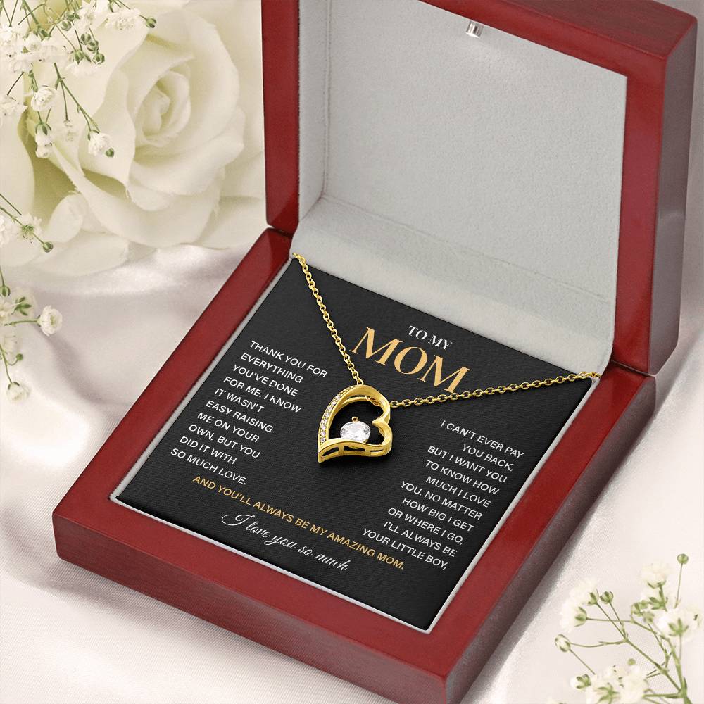 Necklace Gift For Mom From Children With Heartfelt Note