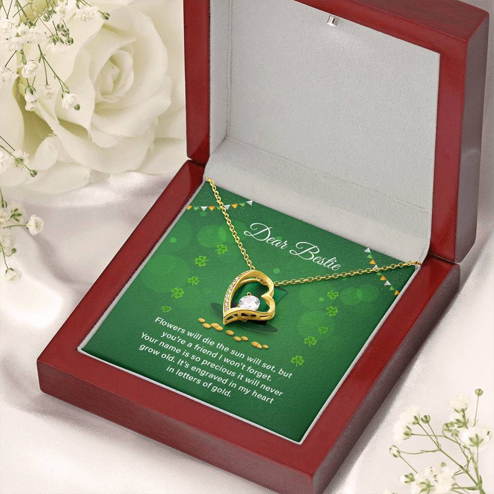 Best Friend Necklace St. Patrick’s Gift Box Card