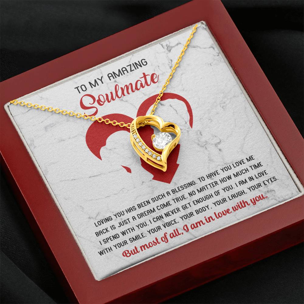 Soulmate Necklace Gift for Her with Message Box