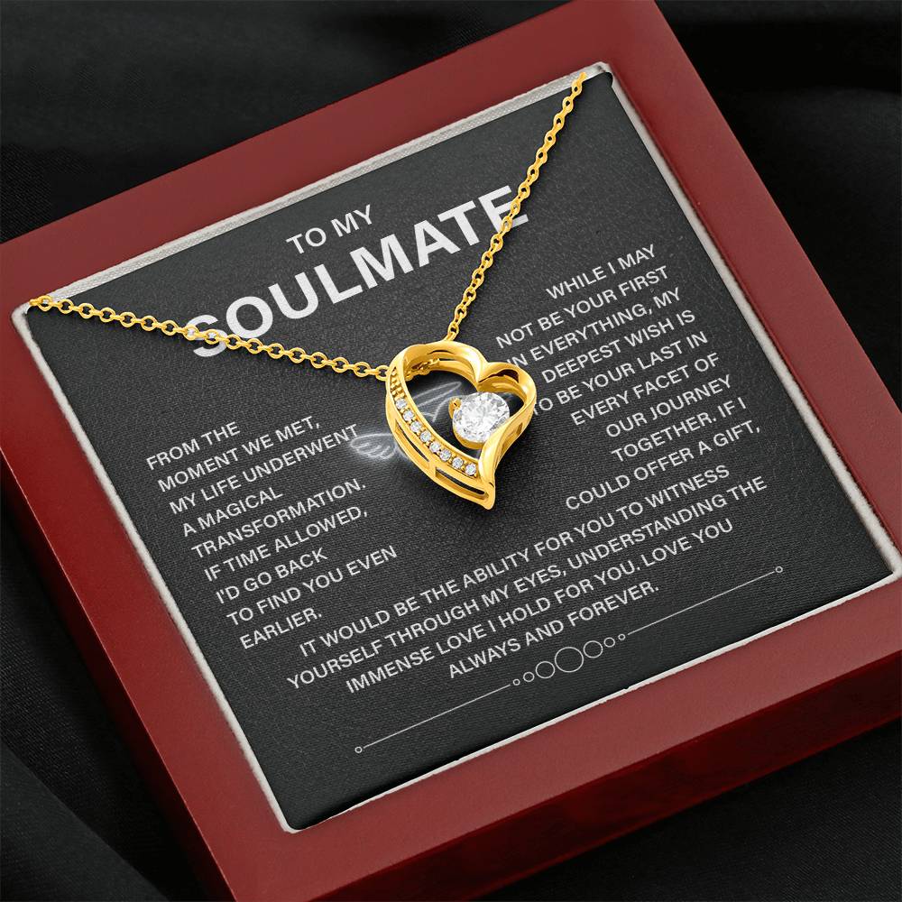 To My Soulmate Necklace – Deep Love Keepsake Gift for Wife Or Girlfriend