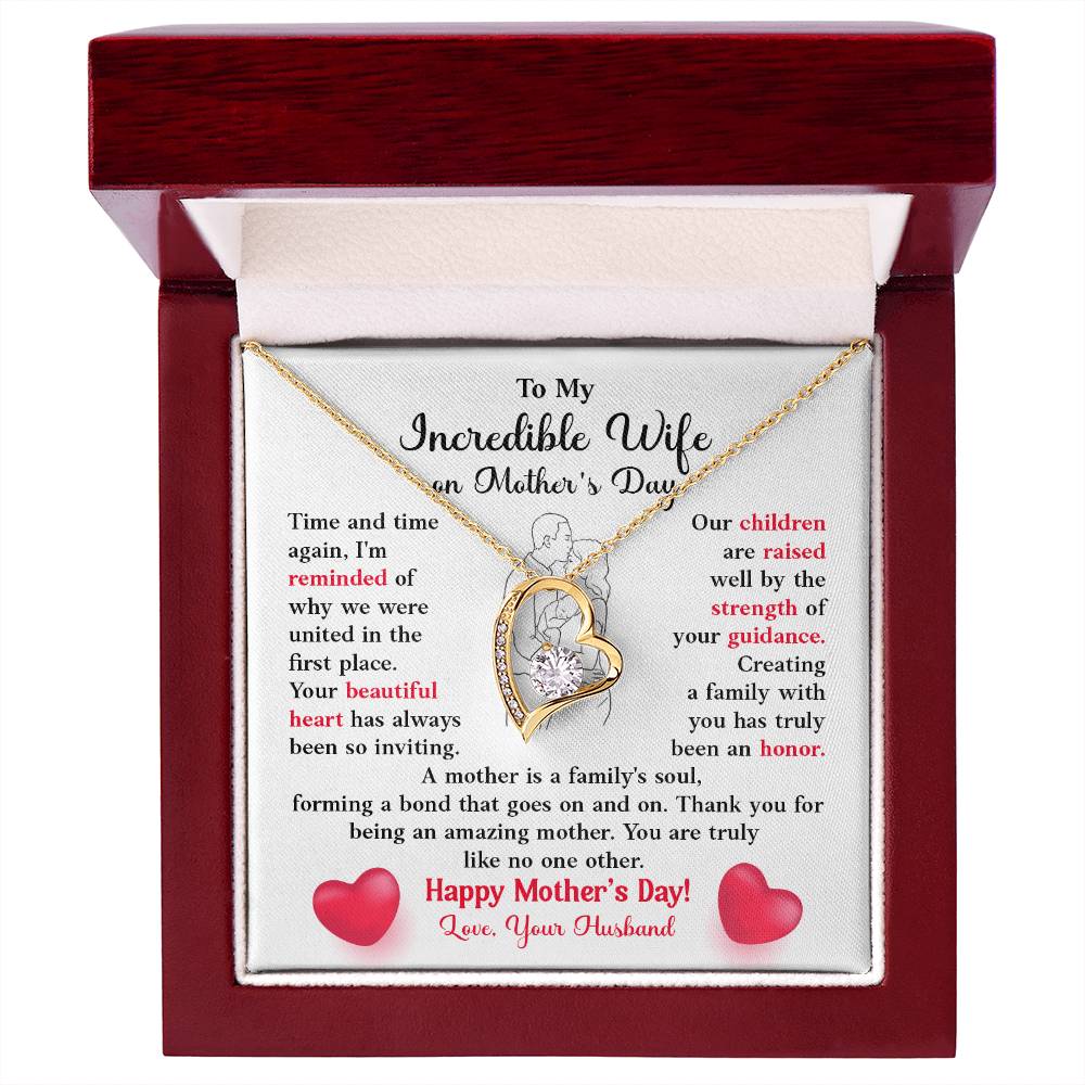 Mother’s Day Jewelry Gift for Wife with Message Card