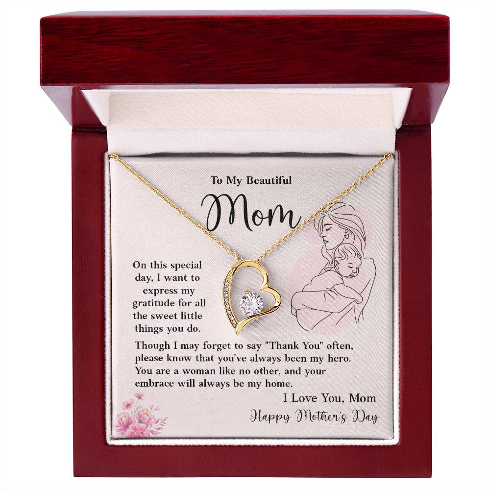 Mother’s Day Necklace Gift from Son or Daughter With Gift Box