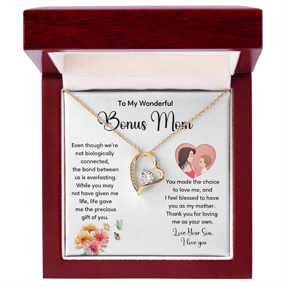 Bonus Mom Necklace Gift from Son – With Gift Box