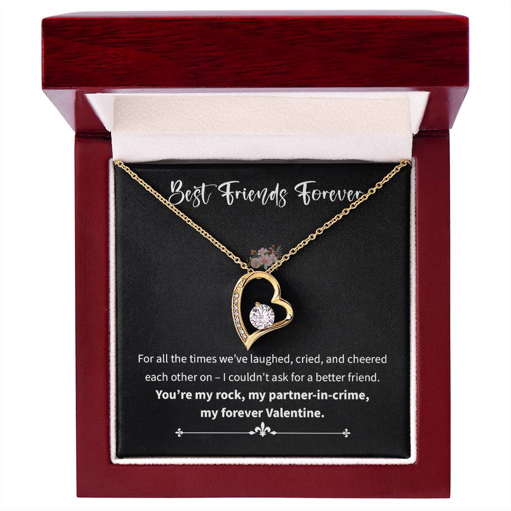 Best Friends Forever, Heartfelt Message With Necklace Happiness Necklace Celebrating Necklace Gift Of True Friendship Thankful For Your Unwavering Support Thank You Necklace Gift My Partner-in-crime Jewelry Forever Valentine Gift