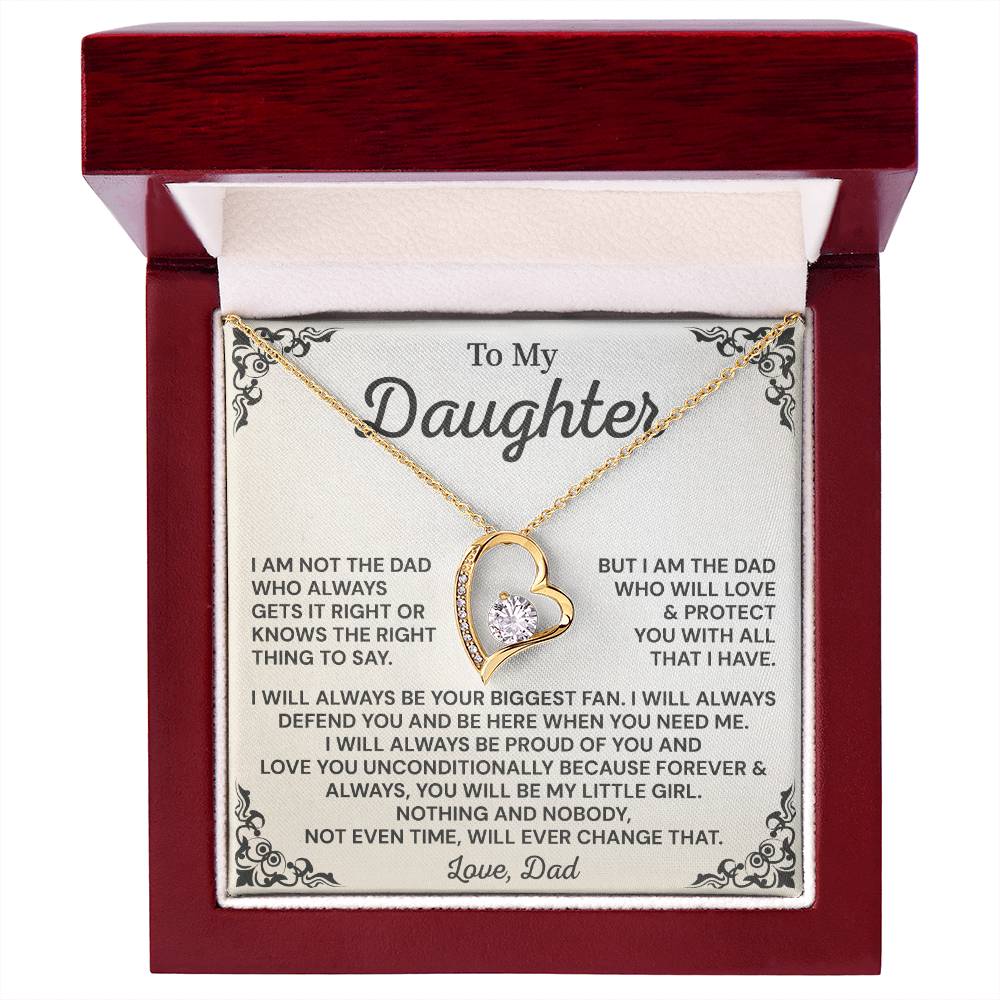 Gift for Daughter from Dad Little Girl Jewelry with Emotional Message Card