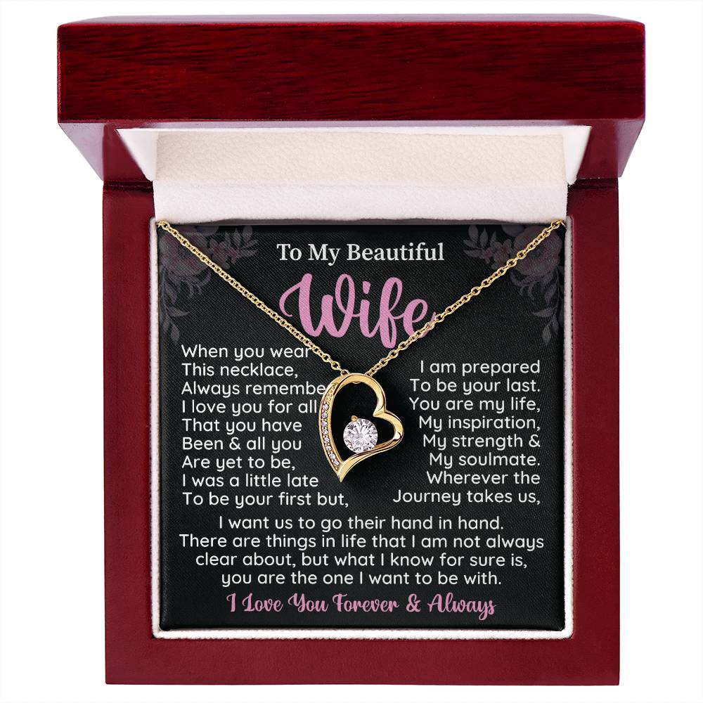 Wife Necklace Gift With Romantic Card From Husband