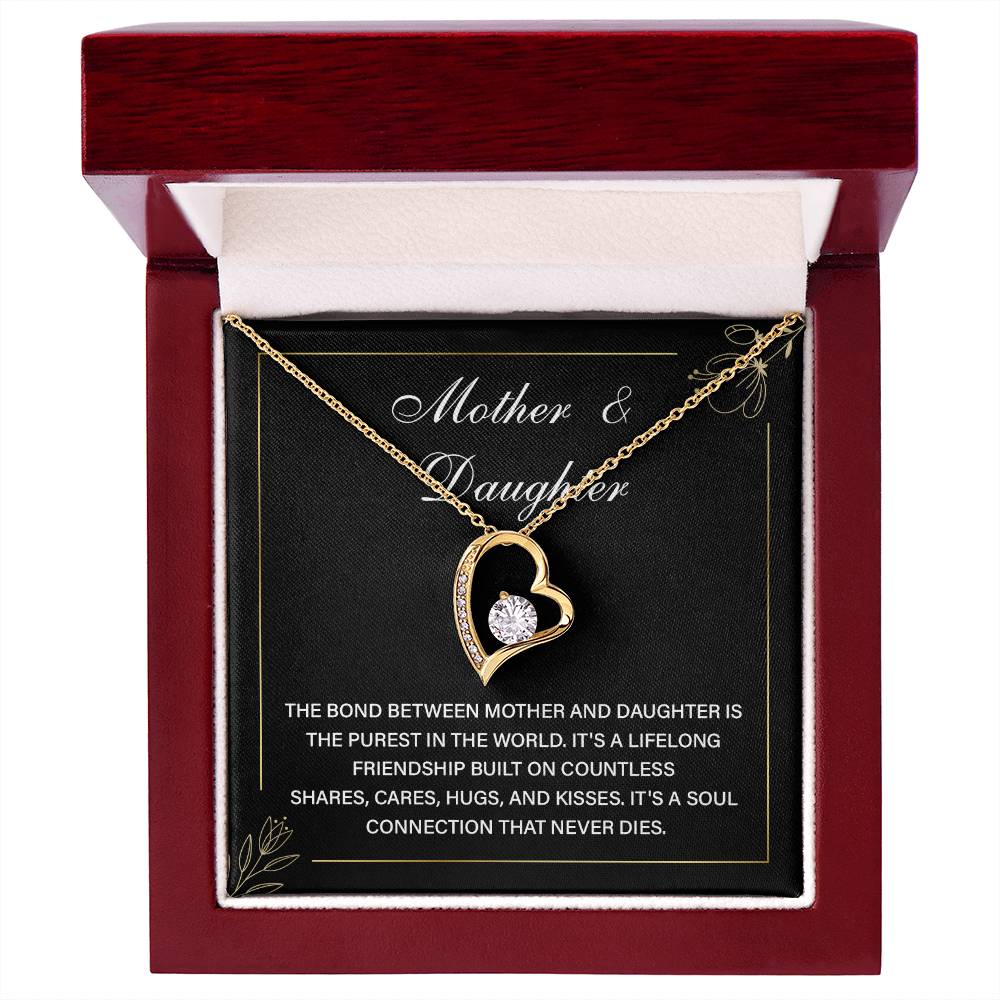 Mother Daughter Necklace Gift with Love Message