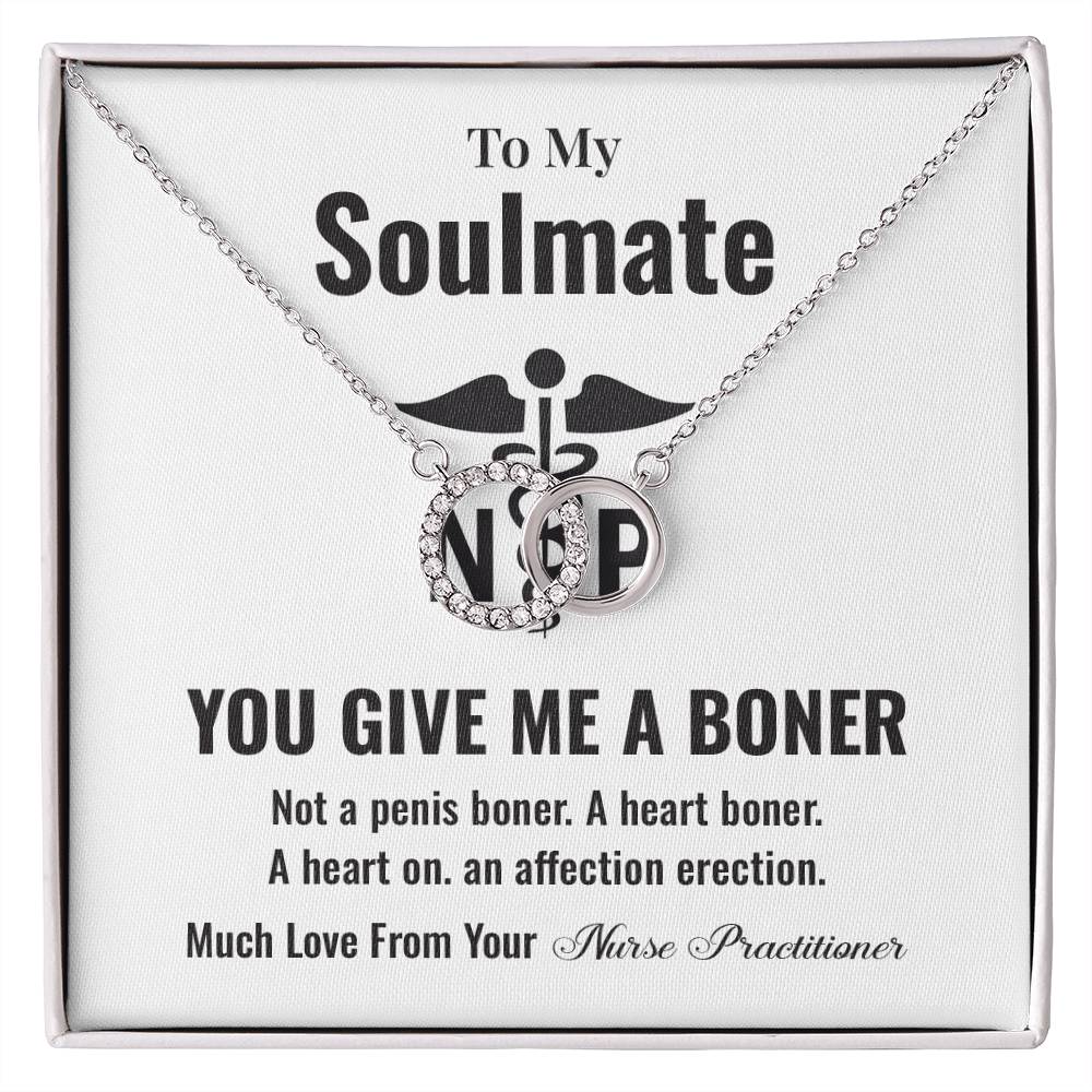Funny Gift for Soulmate from Nurse – Romantic Necklace with Card