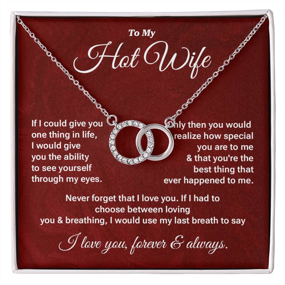 Hot Wife Necklace Gift – Romantic Message Card Jewelry
