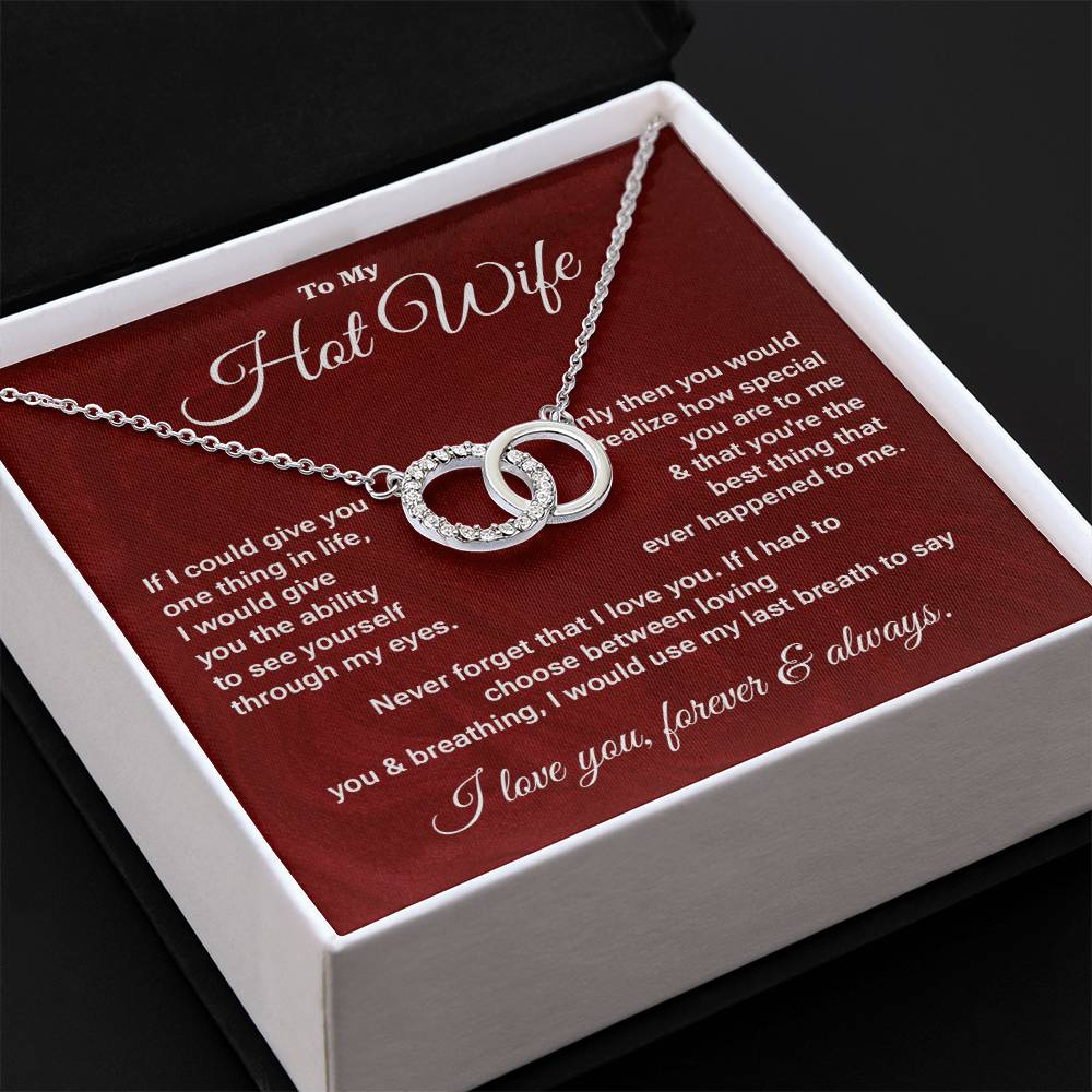 Hot Wife Necklace Gift – Romantic Message Card Jewelry