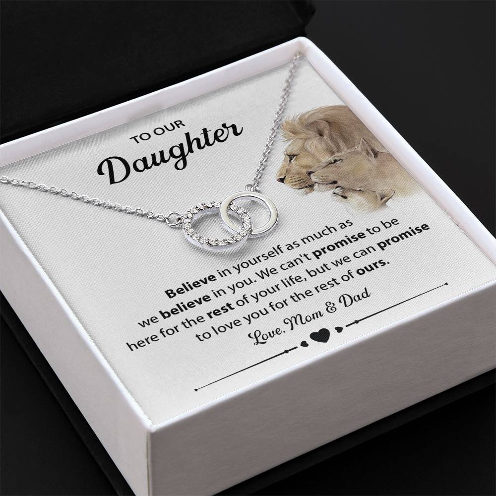 Daughter Necklace from Parents – Lion Family Card Gift