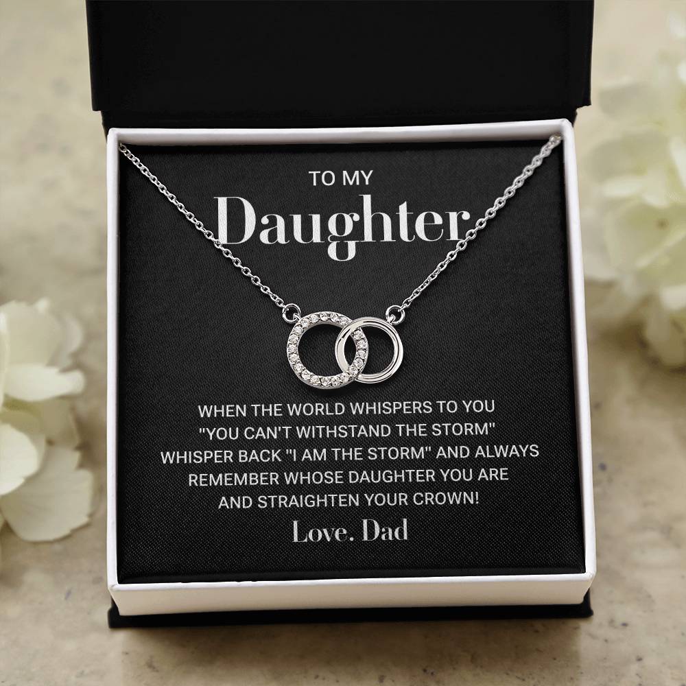 Daughter Necklace from Dad Empowerment Message Gift Box