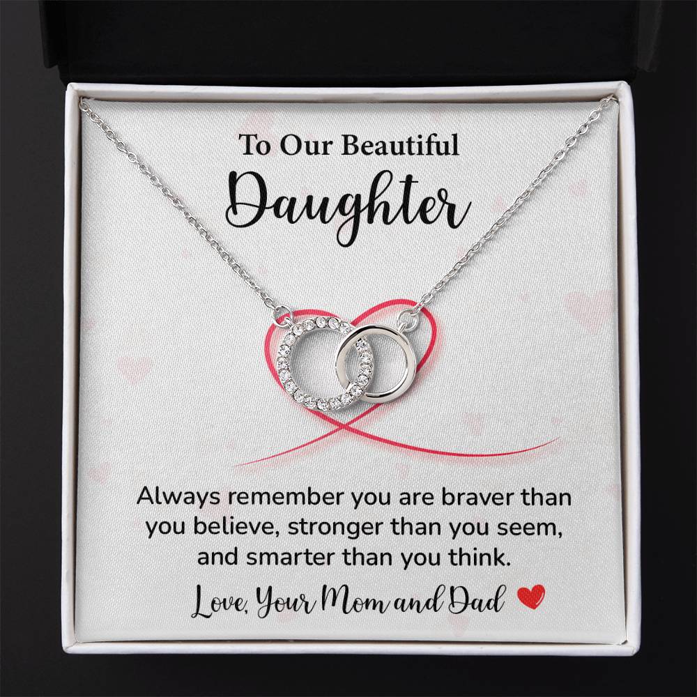 To Our Daughter Necklace Gift with Love Card