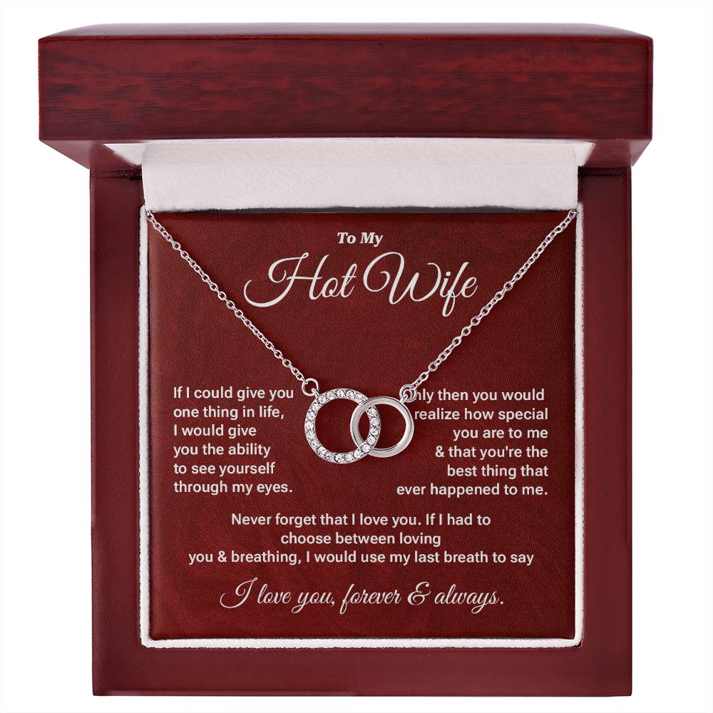 Hot Wife Necklace Gift – Romantic Message Card Jewelry