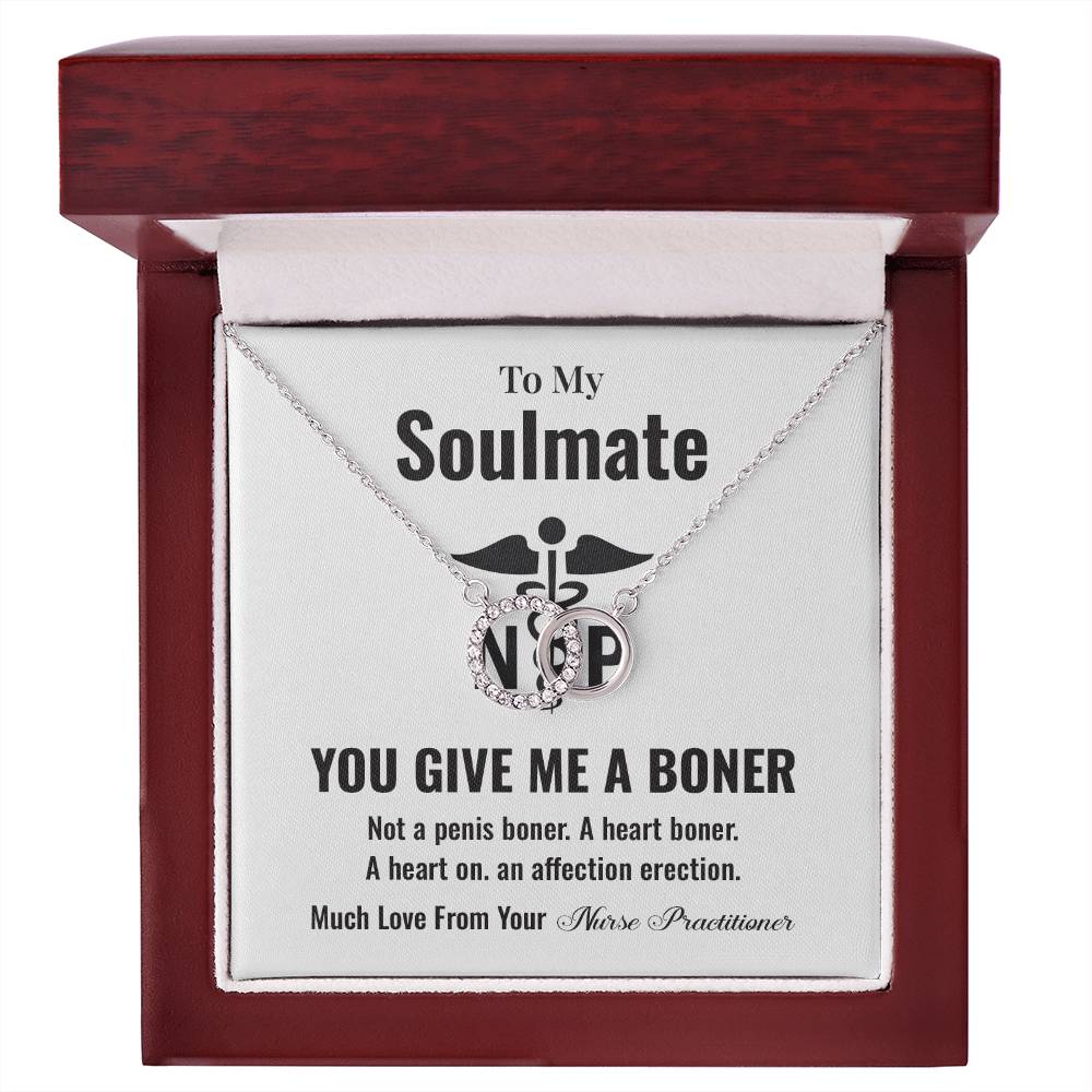 Funny Gift for Soulmate from Nurse – Romantic Necklace with Card