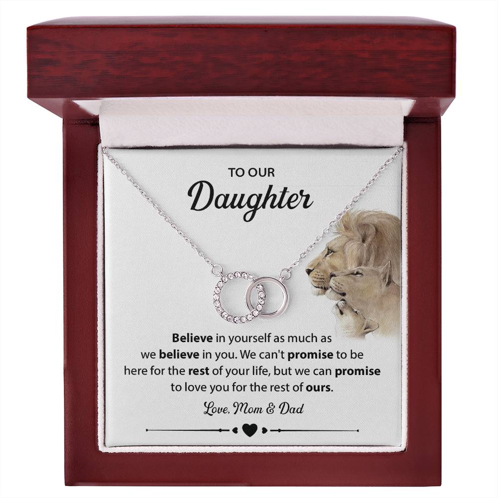 Daughter Necklace from Parents – Lion Family Card Gift