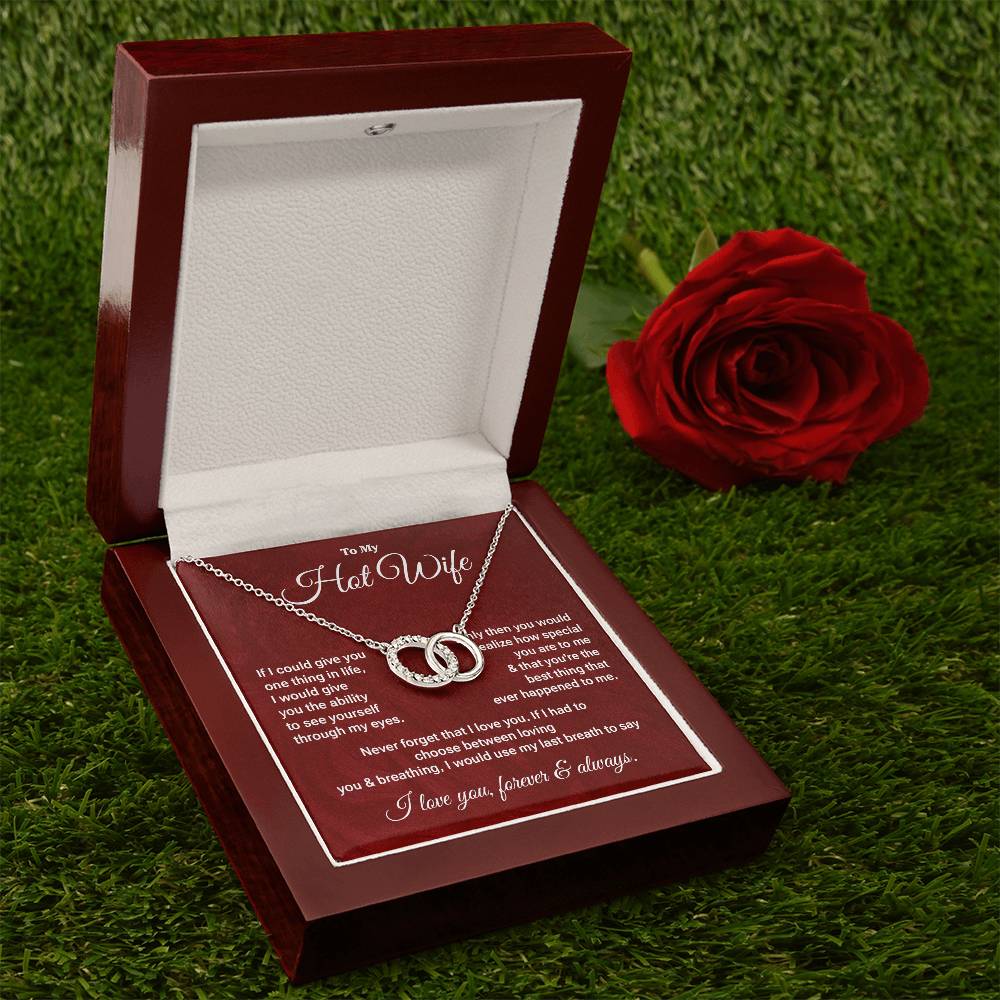 Hot Wife Necklace Gift – Romantic Message Card Jewelry