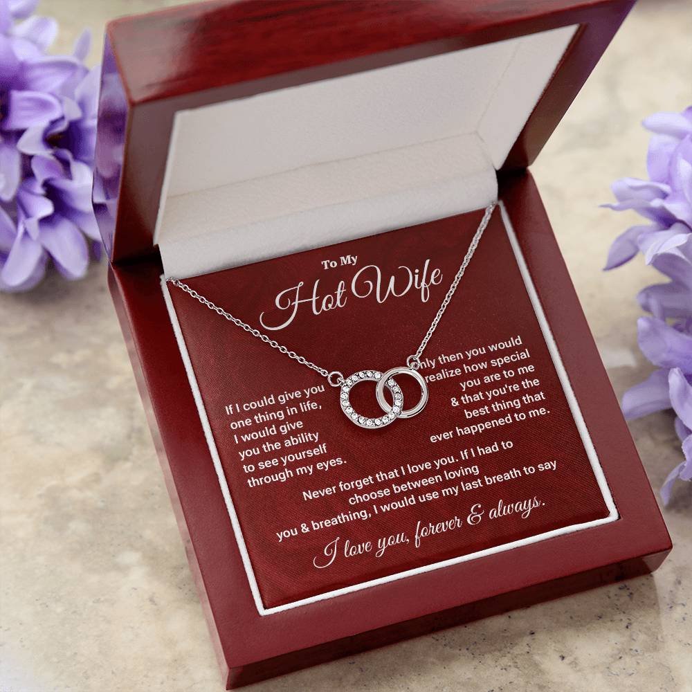 Hot Wife Necklace Gift – Romantic Message Card Jewelry