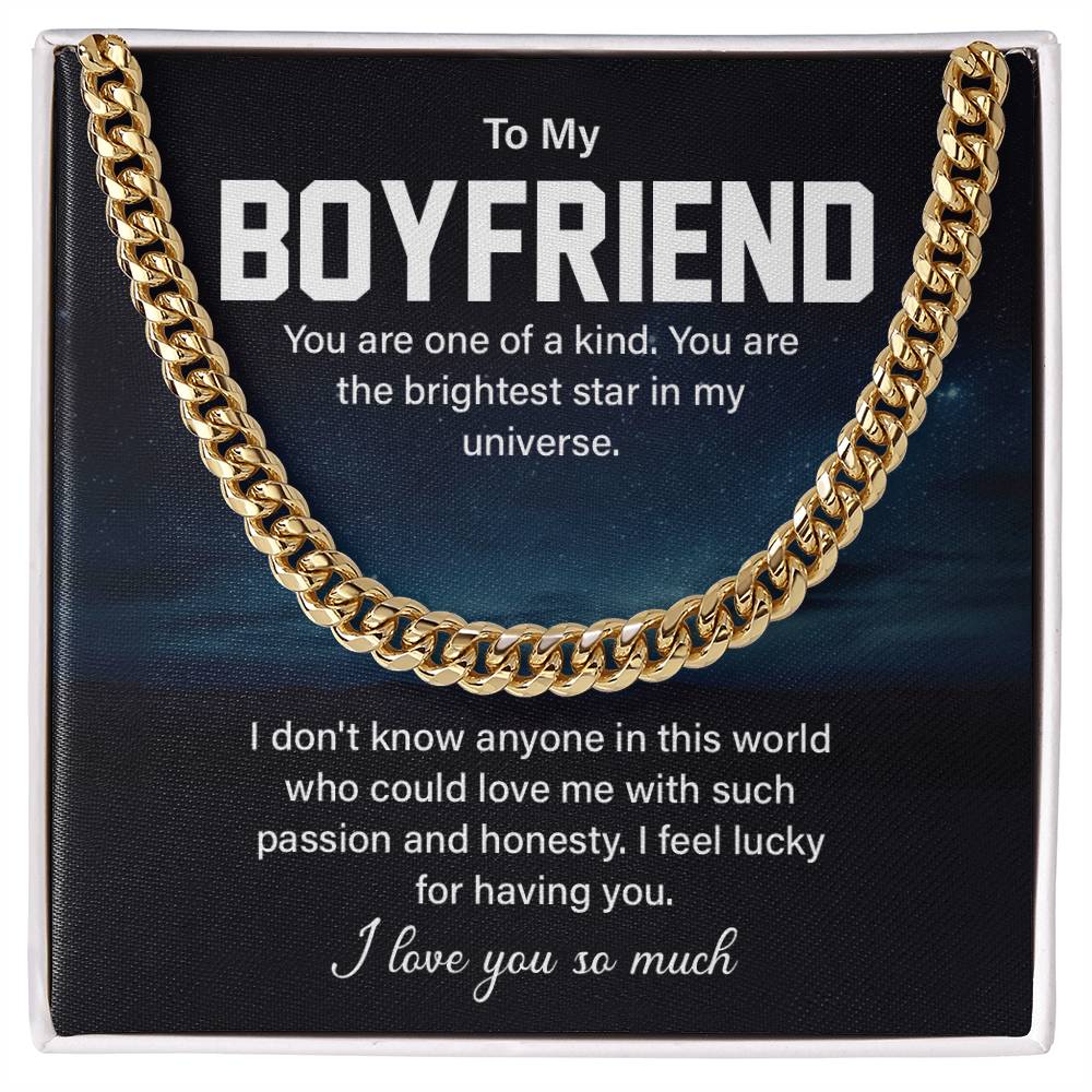 Boyfriend Gift Necklace for Him – with Message Card
