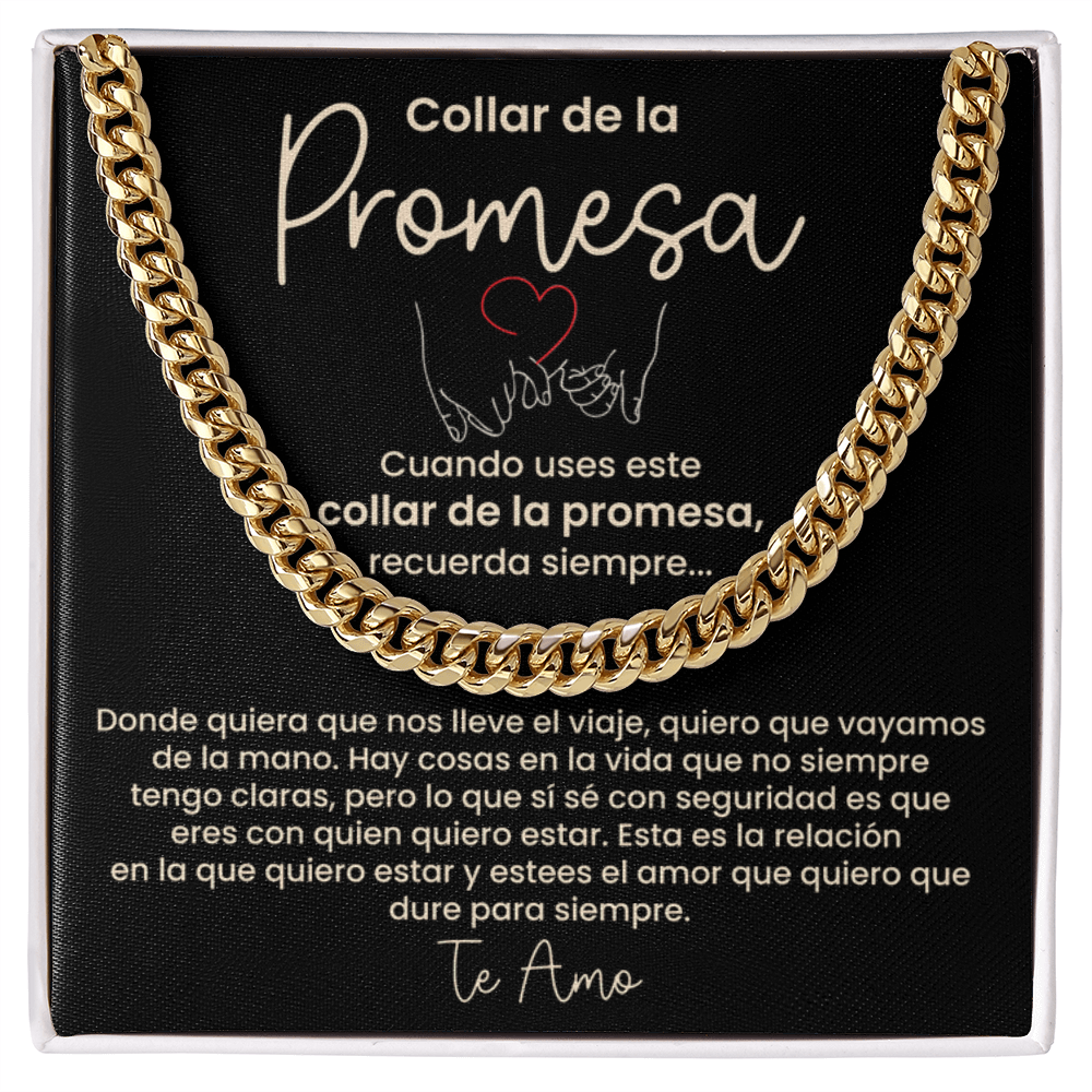 Collar de la Promesa - Regalo Romántico para Novio o Esposo, Perfecto para San Valentín, Aniversarios y Promesas de Amor Eterno
