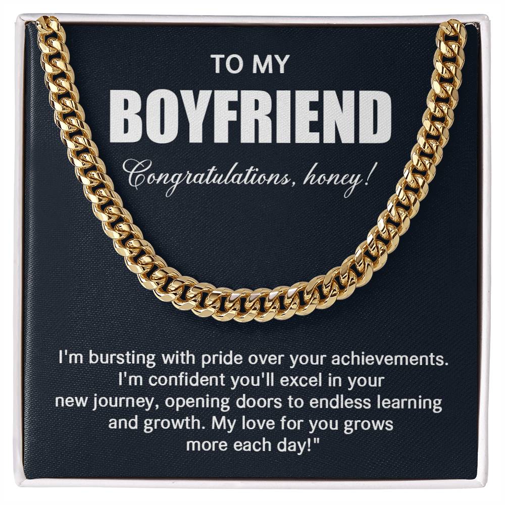 Cuban Chain Gift for Boyfriend Graduation