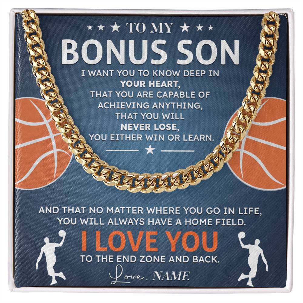 Bonus Son Basketball Necklace with Message Card