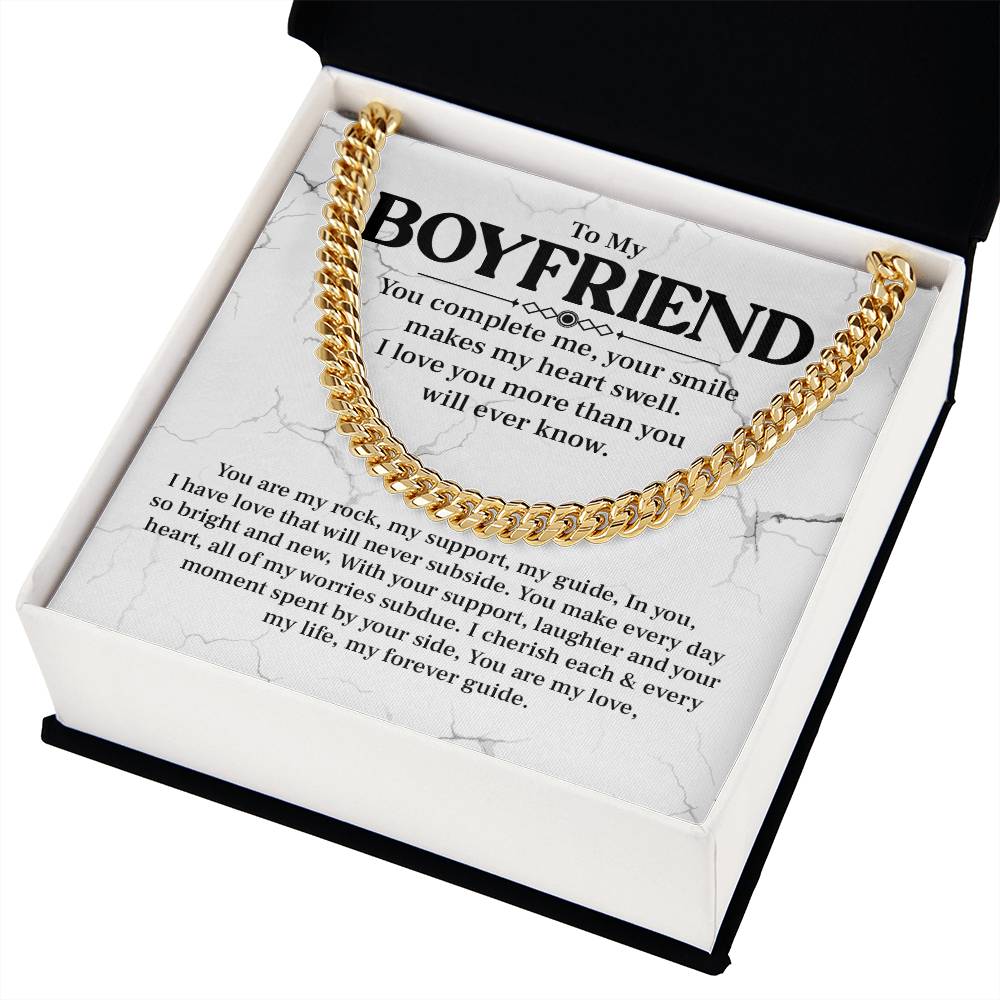 Boyfriend Cuban Chain Gift – Romantic Love Message