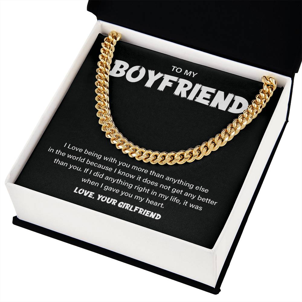 Boyfriend Chain Necklace Gift – Heart Message Card