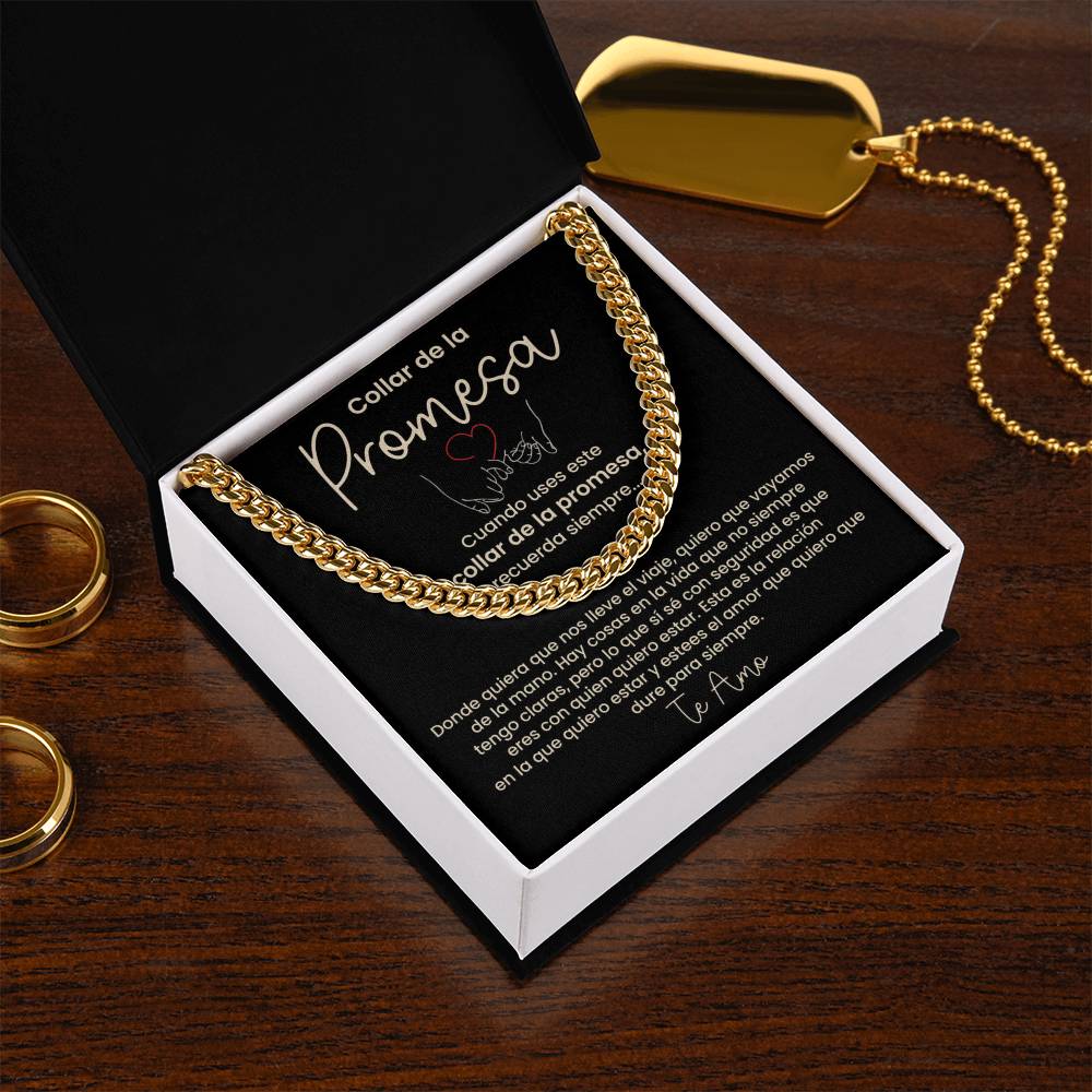 Collar de la Promesa - Regalo Romántico para Novio o Esposo, Perfecto para San Valentín, Aniversarios y Promesas de Amor Eterno