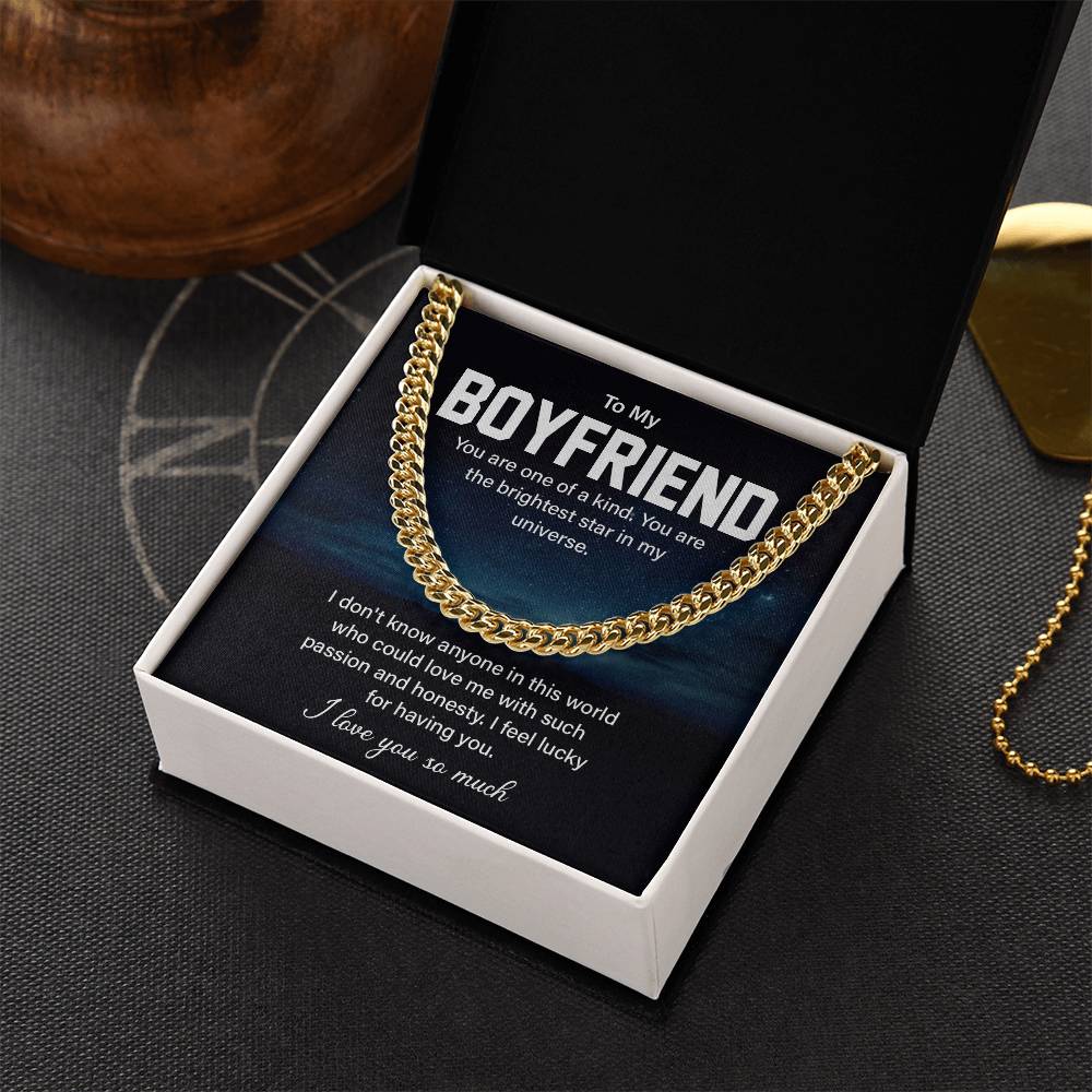 Boyfriend Gift Necklace for Him – with Message Card