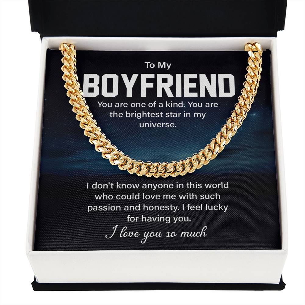 Boyfriend Gift Necklace for Him – with Message Card