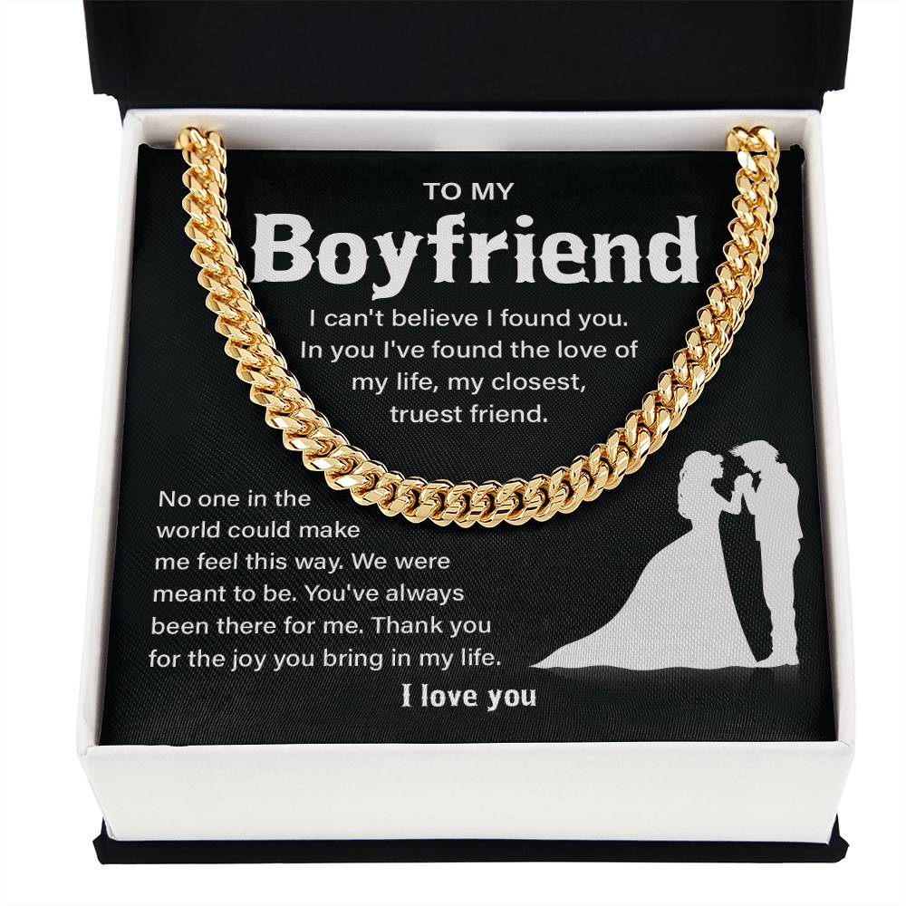 Boyfriend Cuban Necklace Gift – Meant to Be Card Box