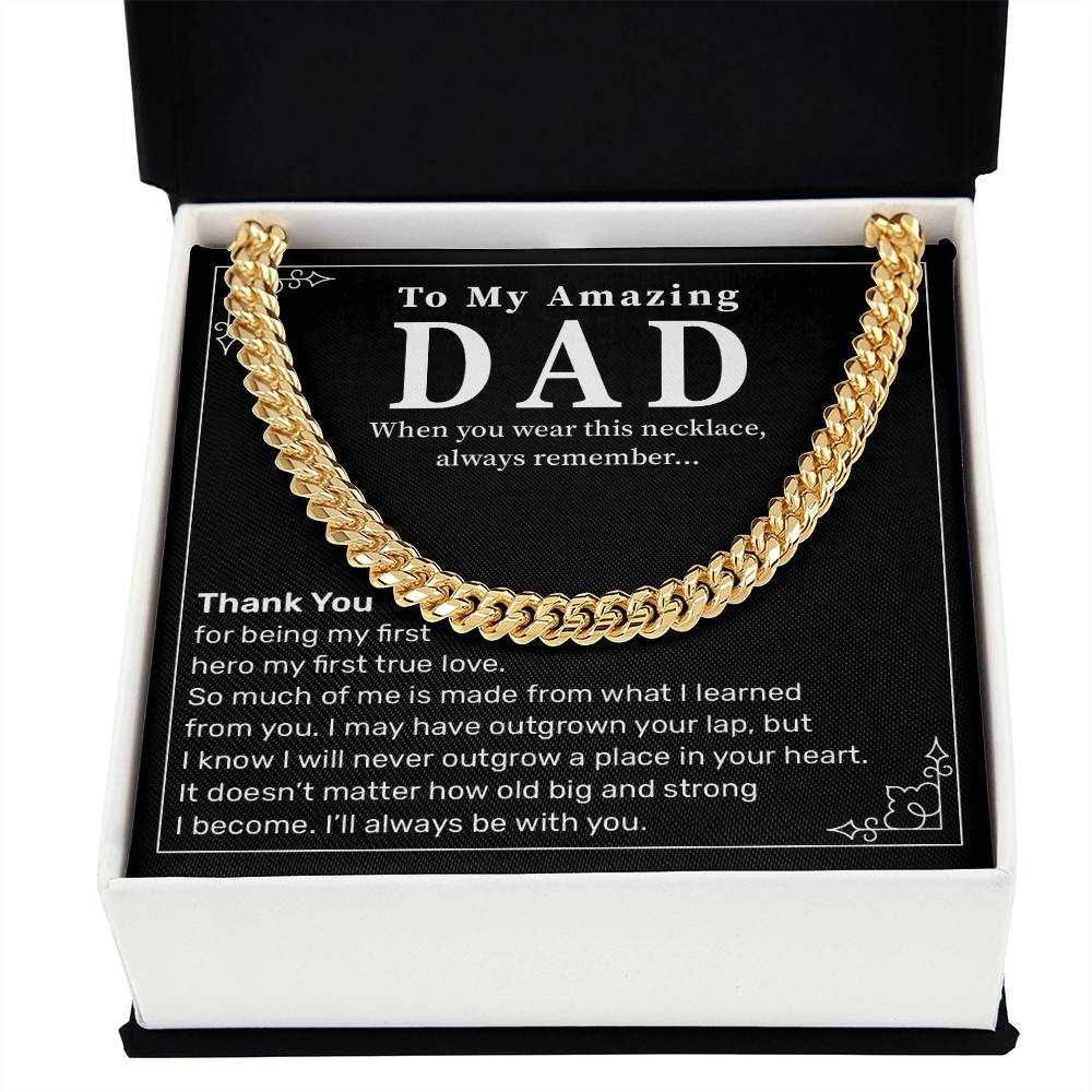 Dad Necklace Gift from Daughter with Emotional Message