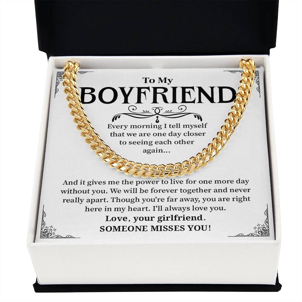 To My Boyfriend Necklace – Beautiful Gift with Message