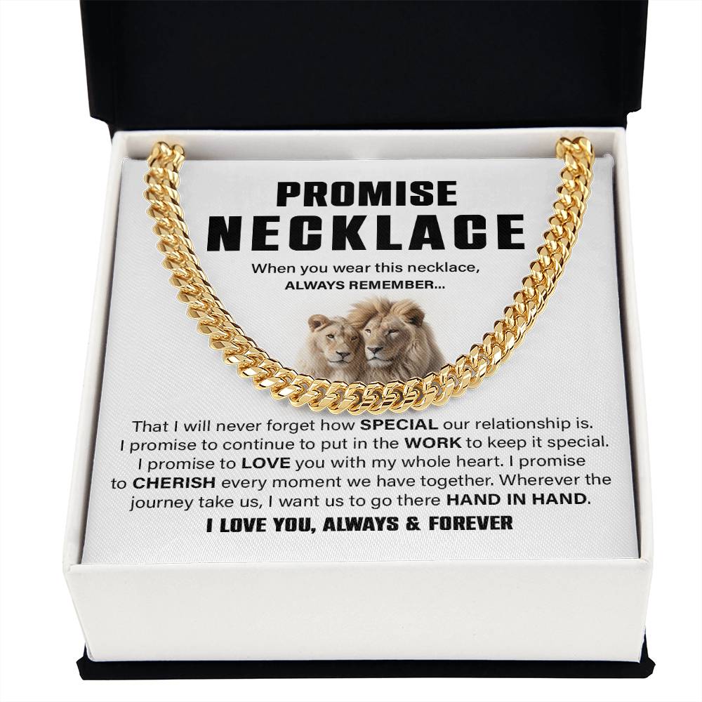 Lion Couple Promise Necklace – For Him.