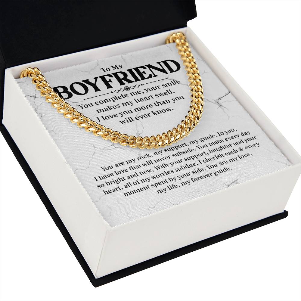 Boyfriend Cuban Chain Gift – Romantic Love Message