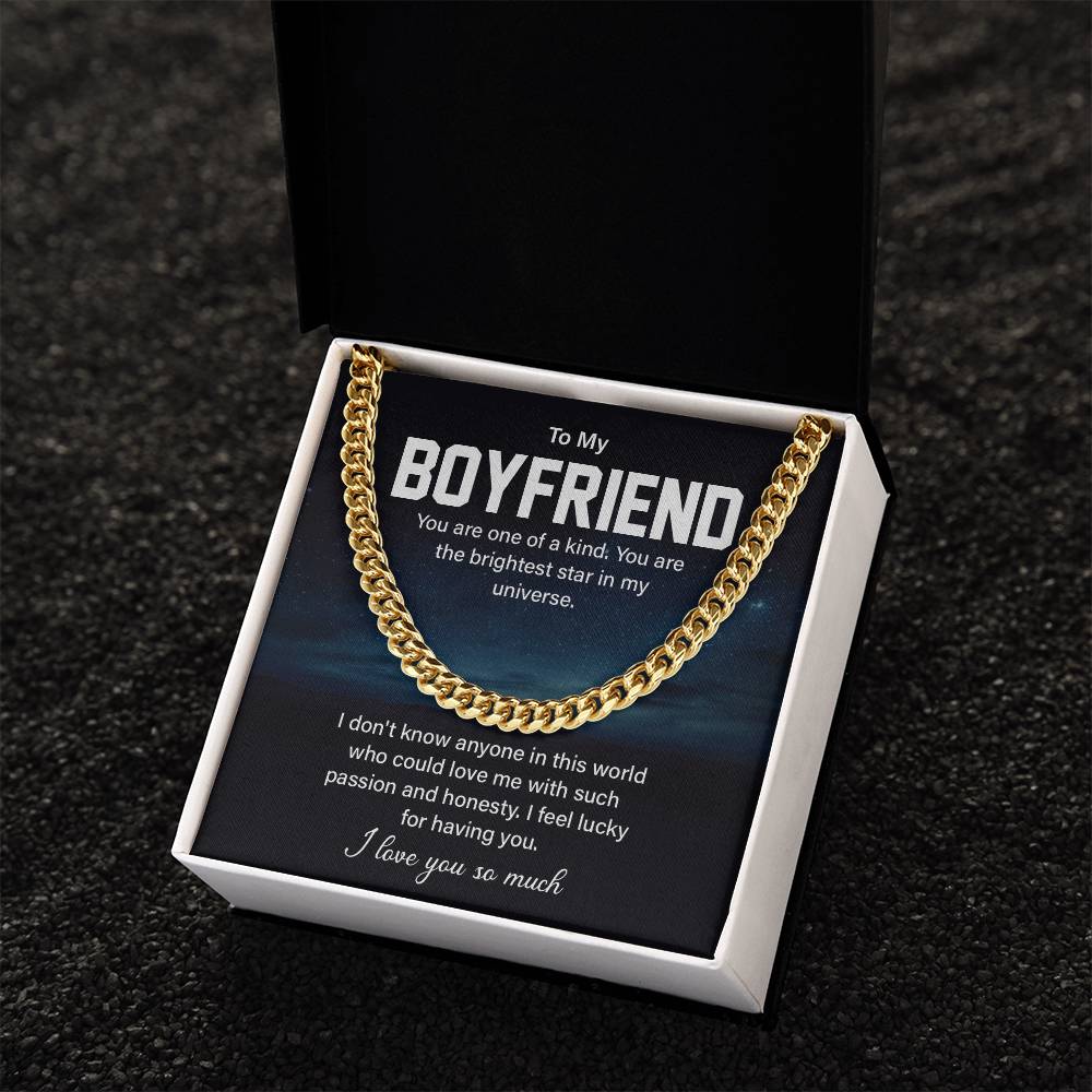 Boyfriend Gift Necklace for Him – with Message Card