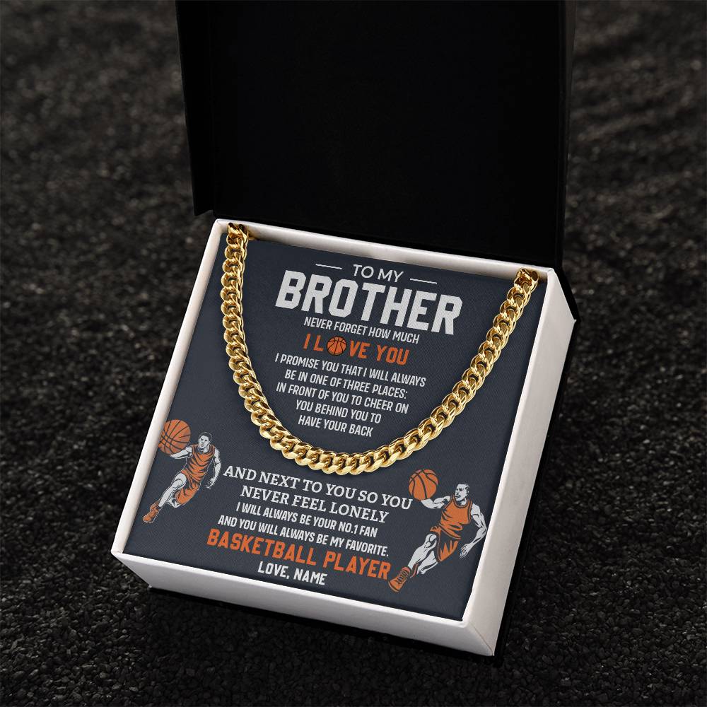 Basketball Necklace for Brother – Gift Message Card
