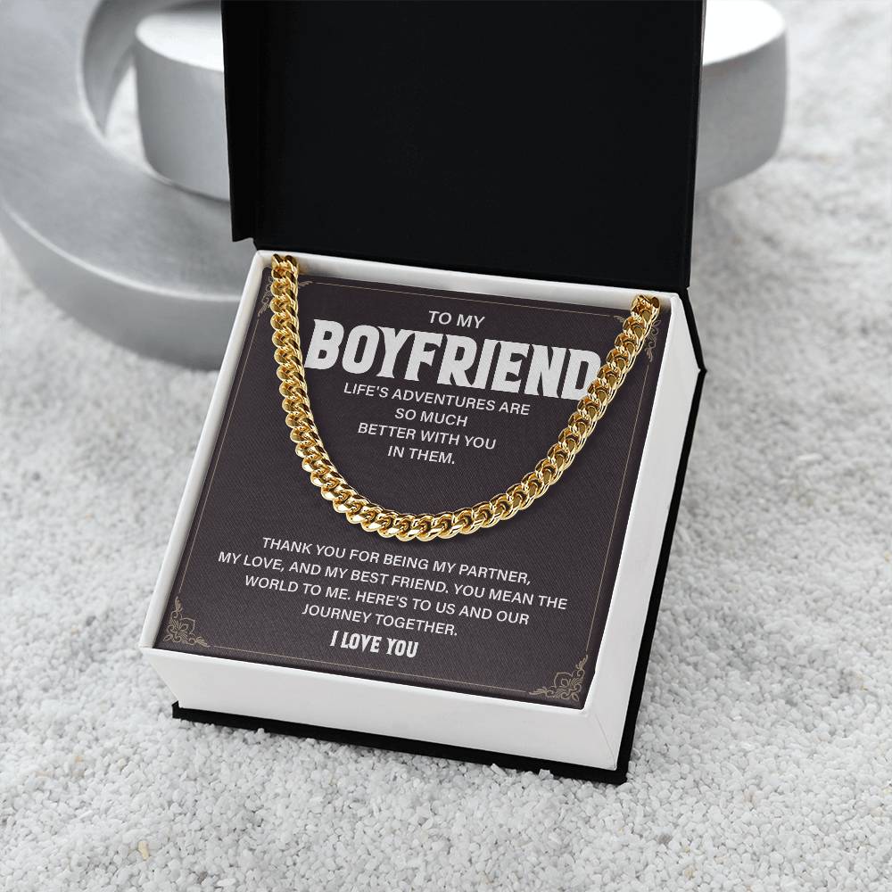 Boyfriend Gift Necklace – Adventure Card & Box