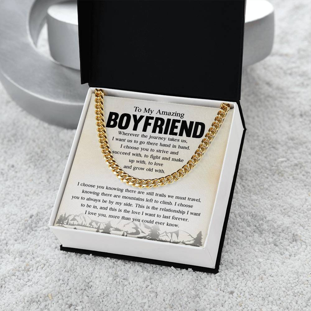 To My Amazing Boyfriend Necklace – Love and Journey Gift