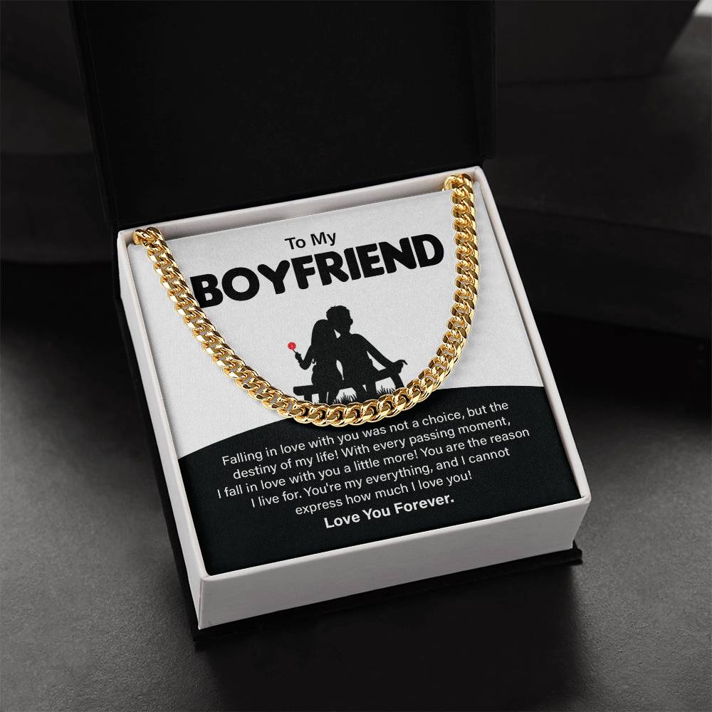Boyfriend Necklace Gift with Message Card & Gift Box